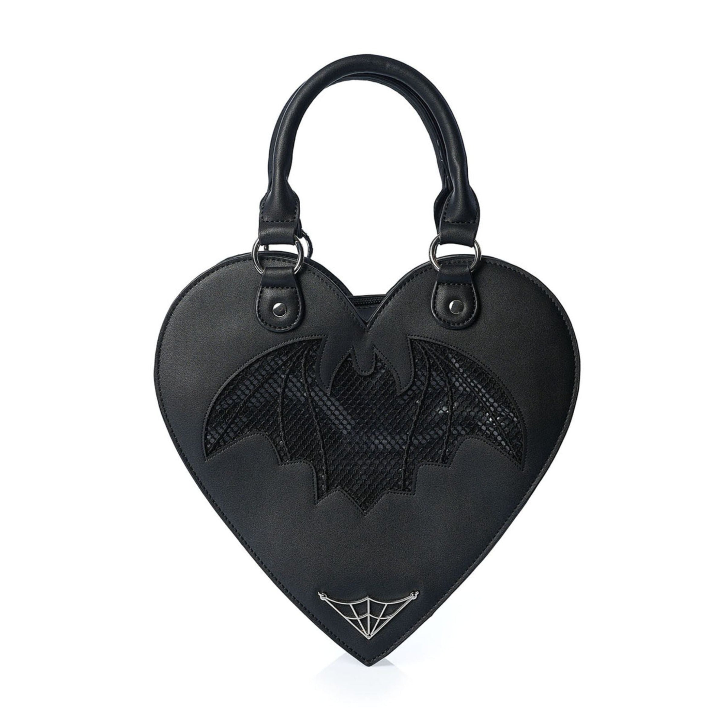 Fishnet Bat Heart Bag Besom Boutique
