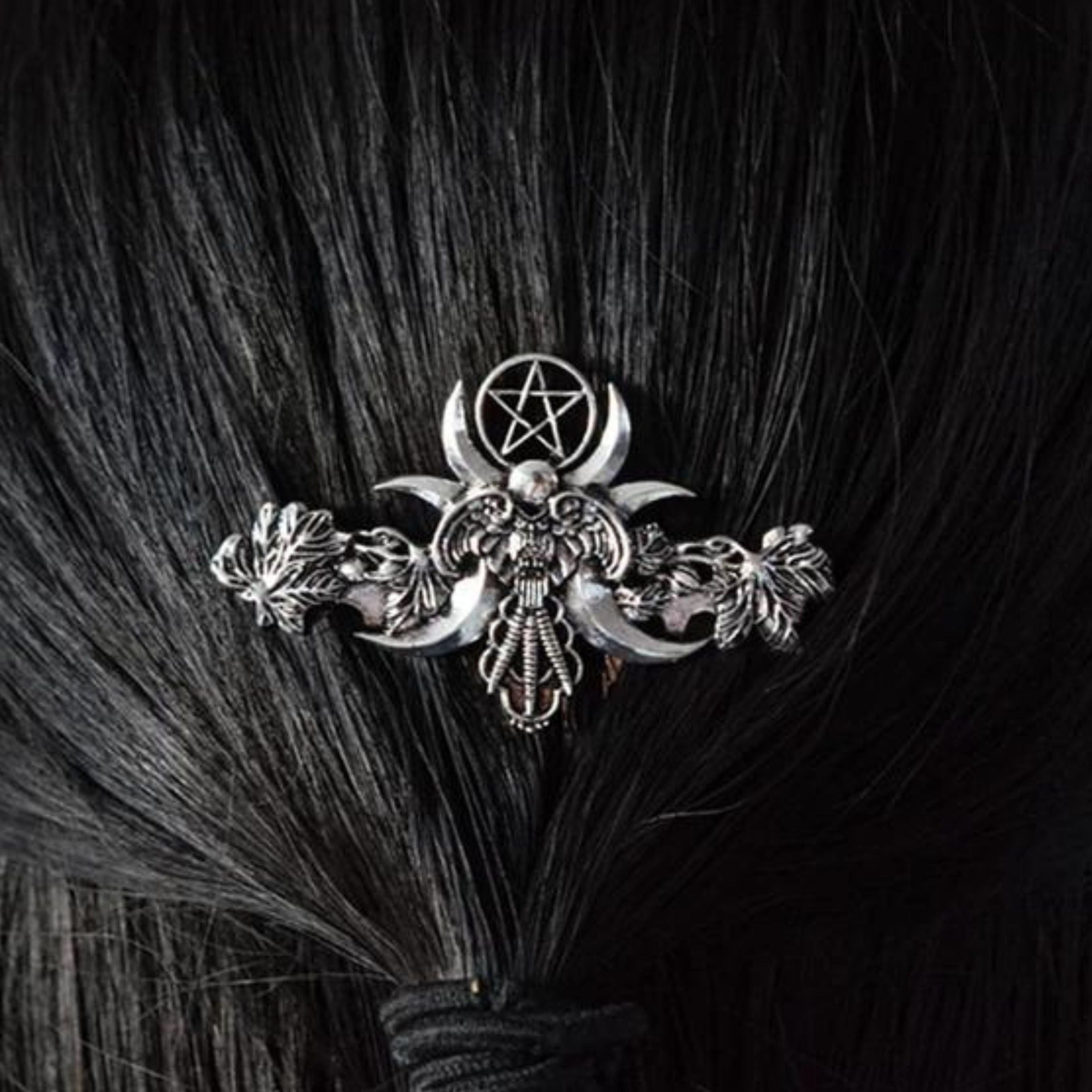 Pentacle and Vine Hair Comb Besom Boutique