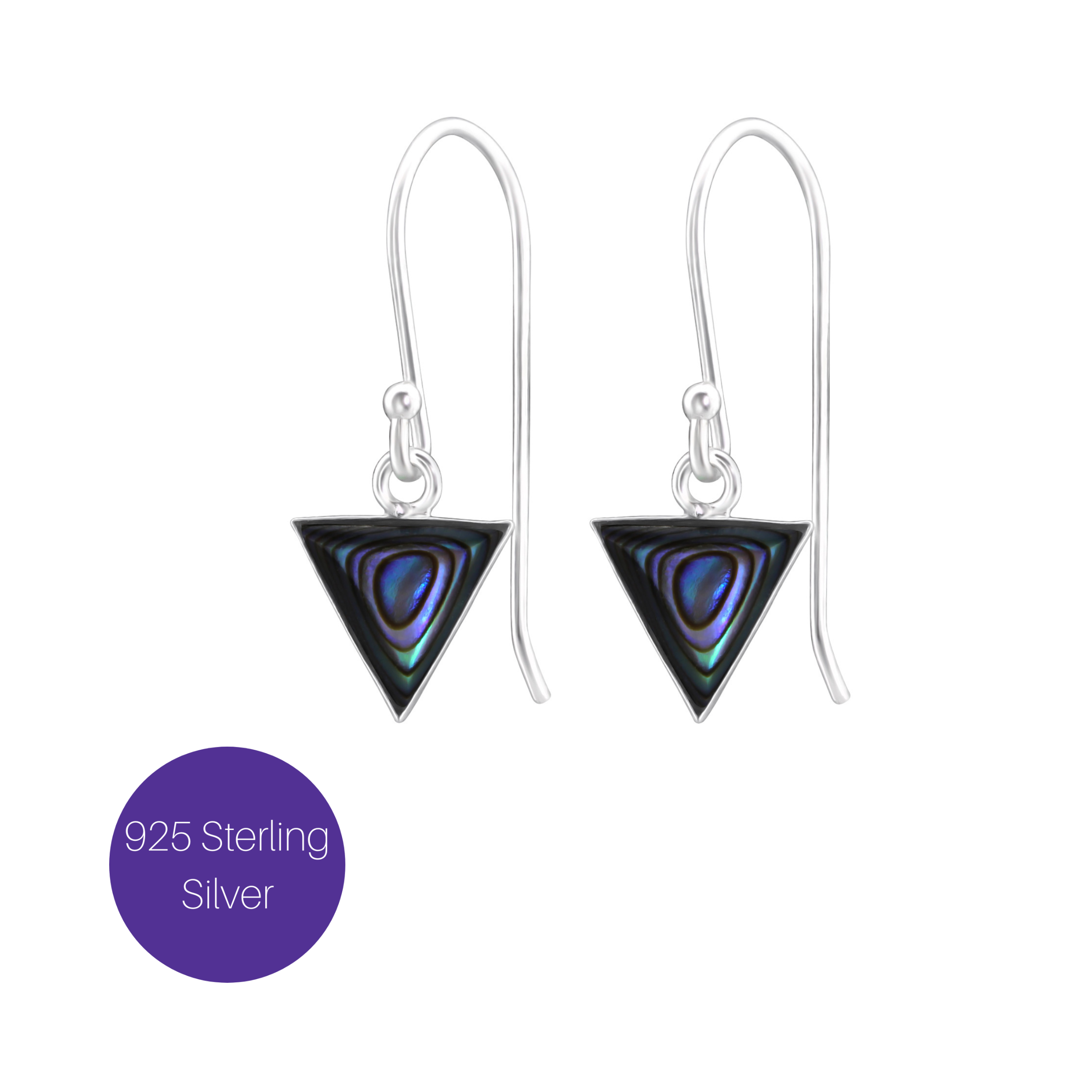 Abalone Triangle Earrings Besom Boutique