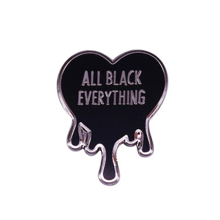 All Black Everything Enamel Pin Besom Boutique