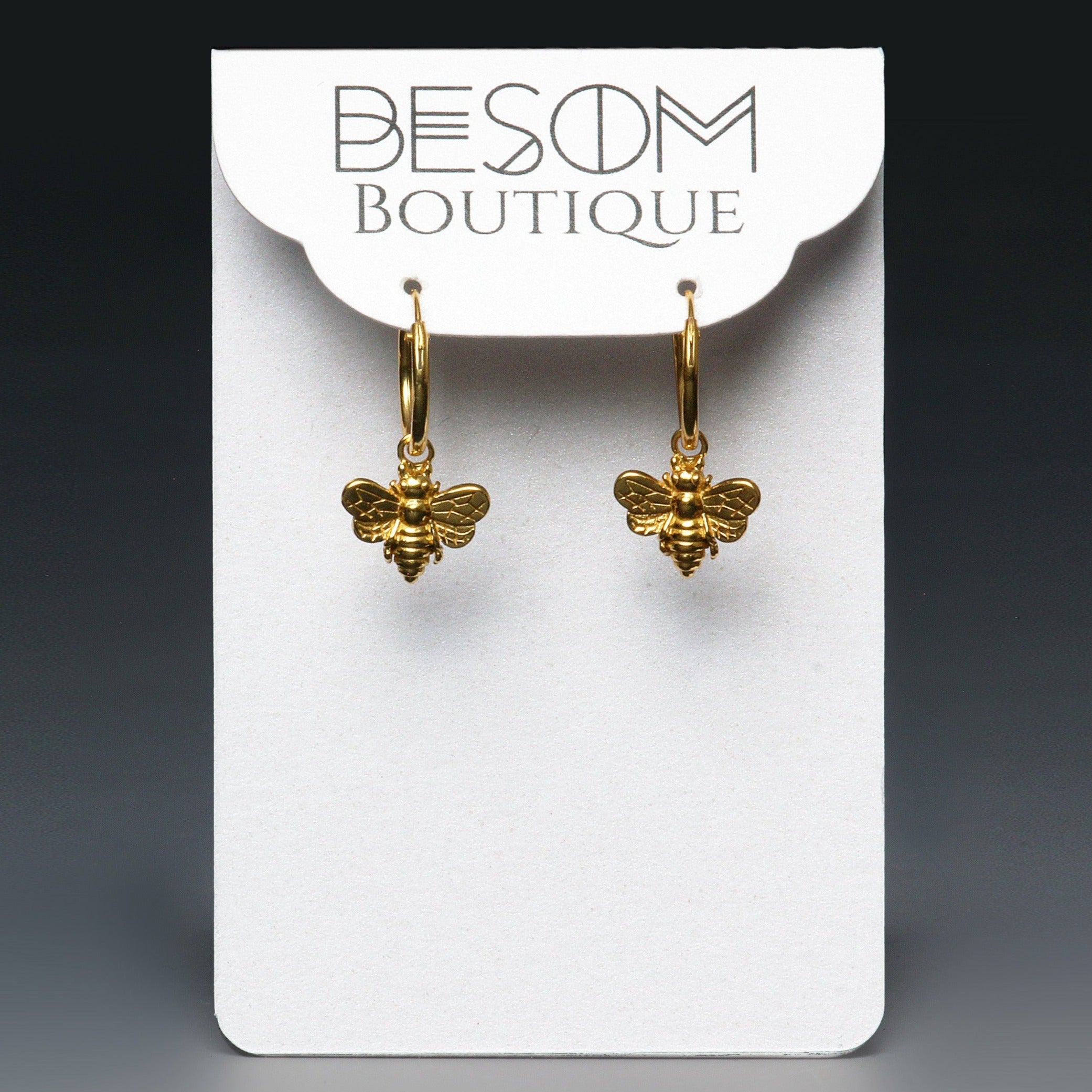 Bee Hoop Earrings Besom Boutique