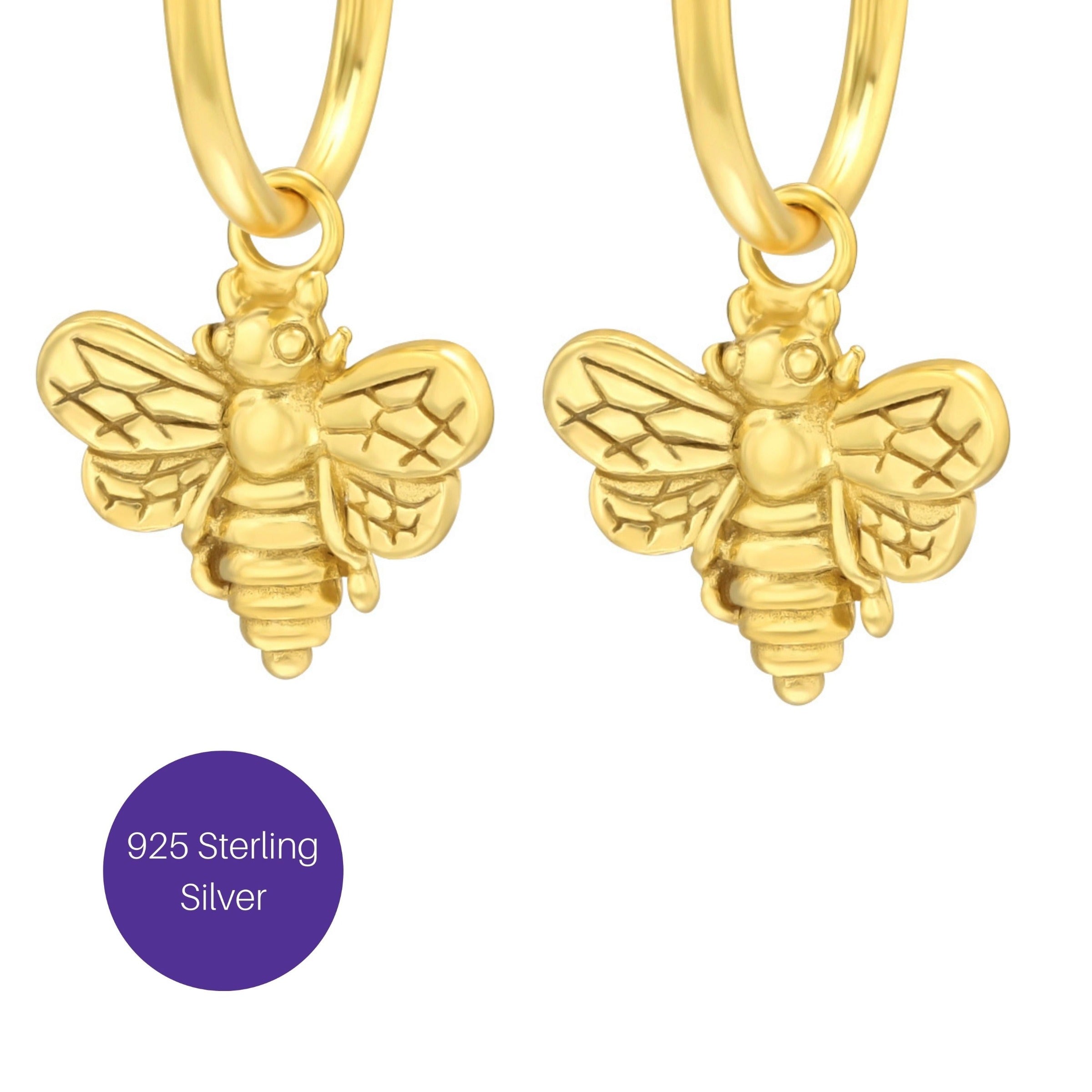 Bee Hoop Earrings Besom Boutique