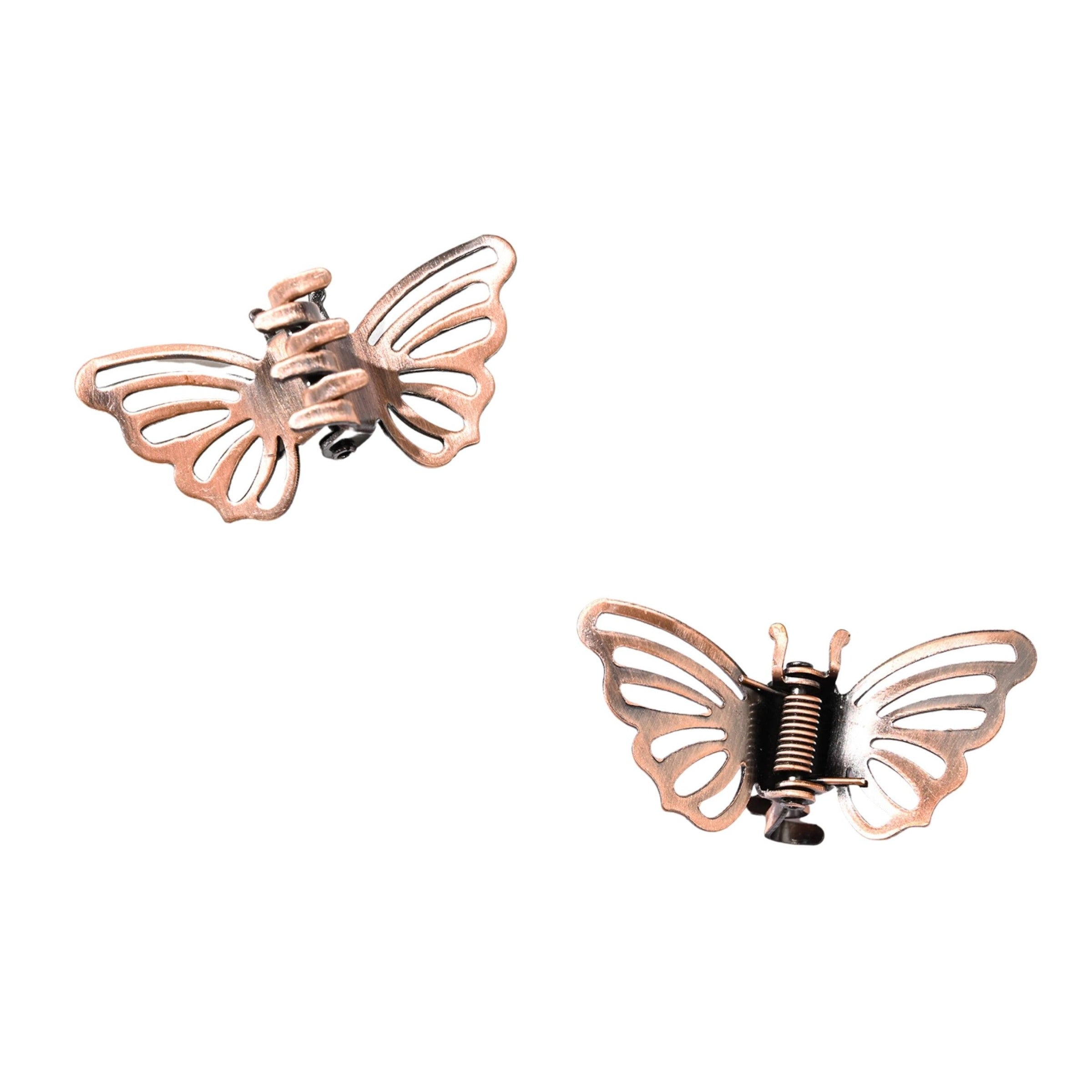 Butterfly Hair Clips in Bronze Besom Boutique