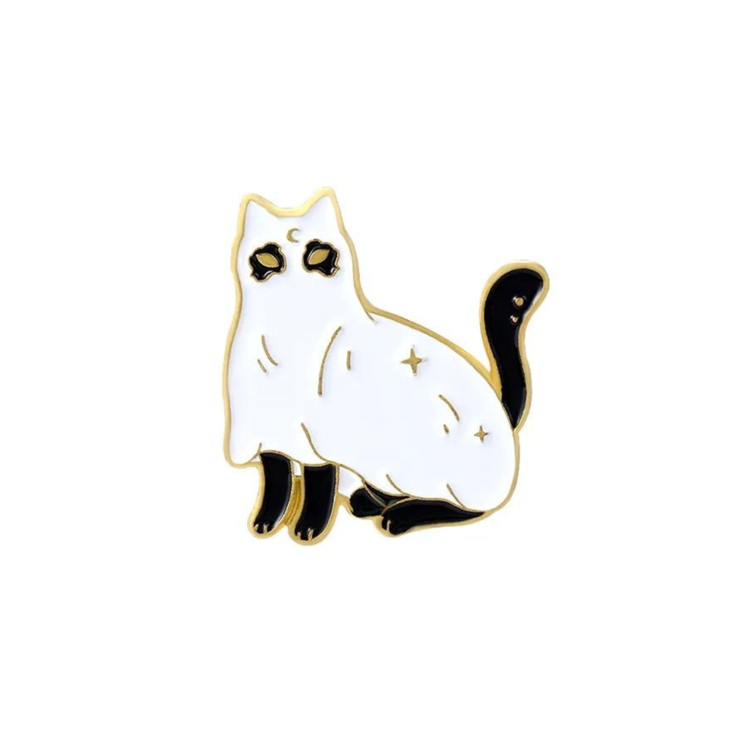 Cat Ghost Enamel Pin Besom Boutique