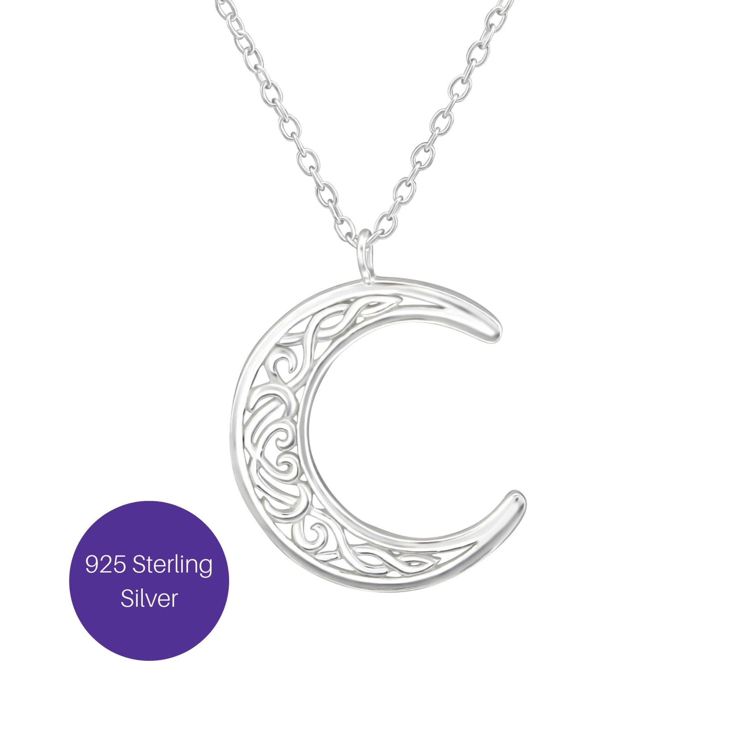 Celtic Moon Necklace Besom Boutique