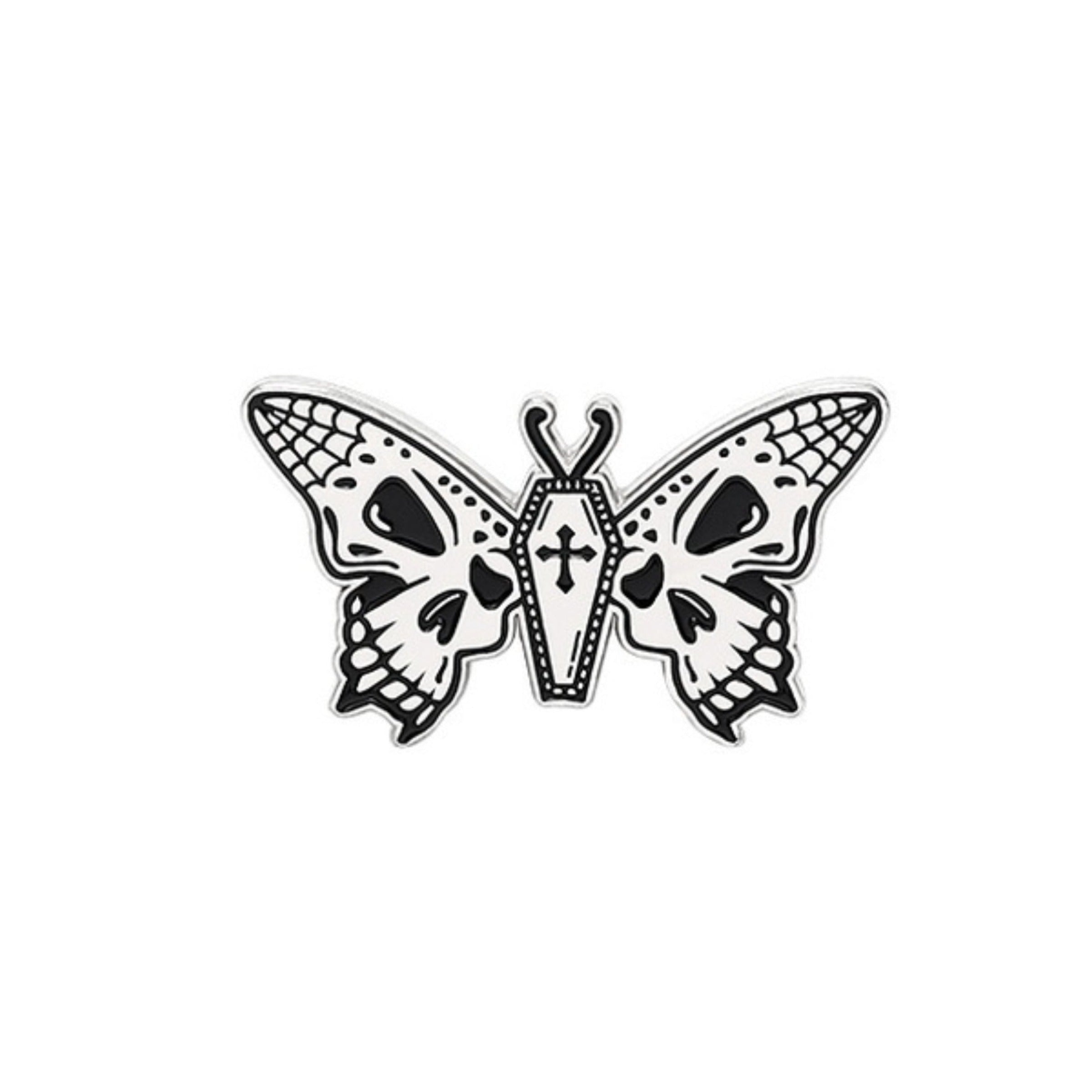 Coffin Butterfly Pin Besom Boutique