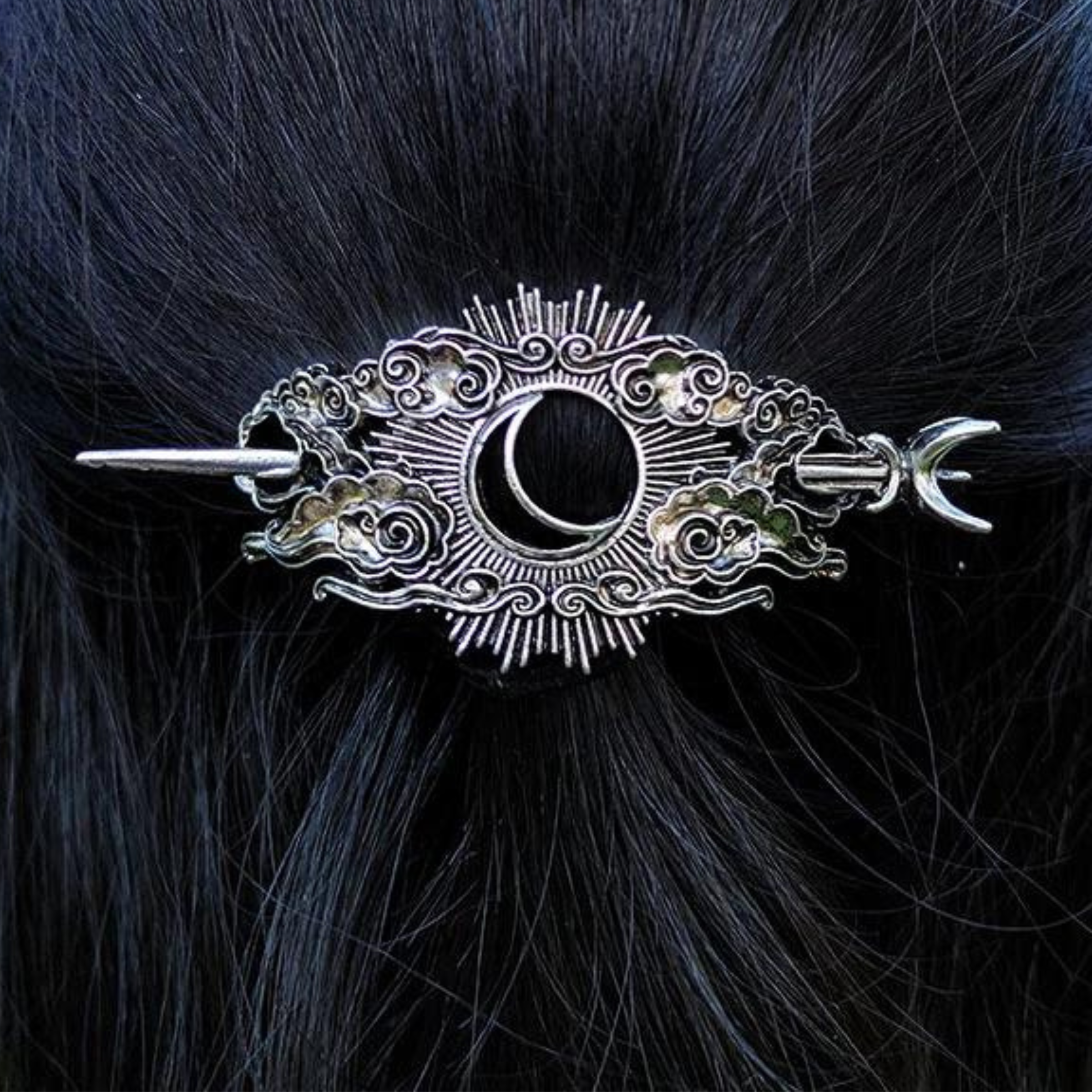 Crescent Cloud Hair Pin Besom Boutique