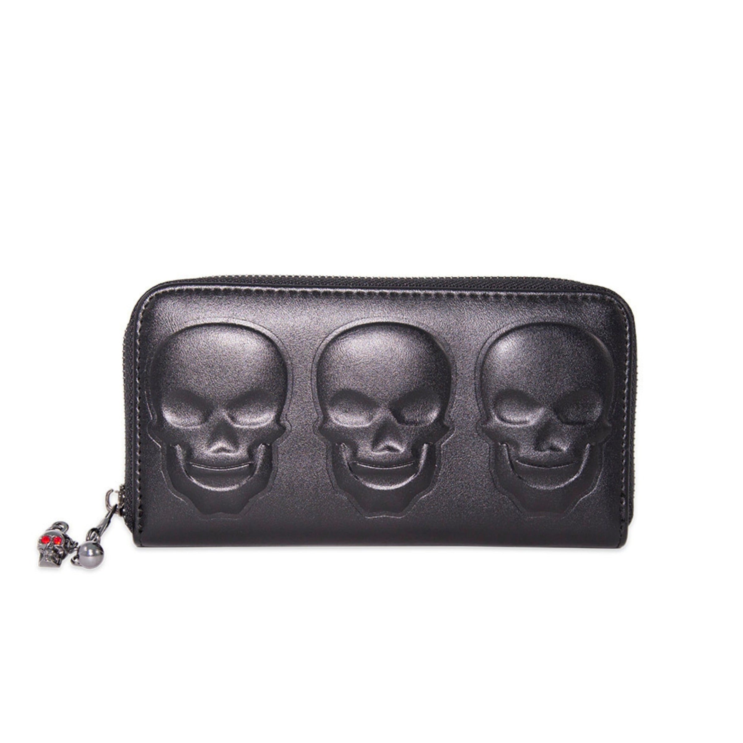 Embossed Skull Wallet Besom Boutique