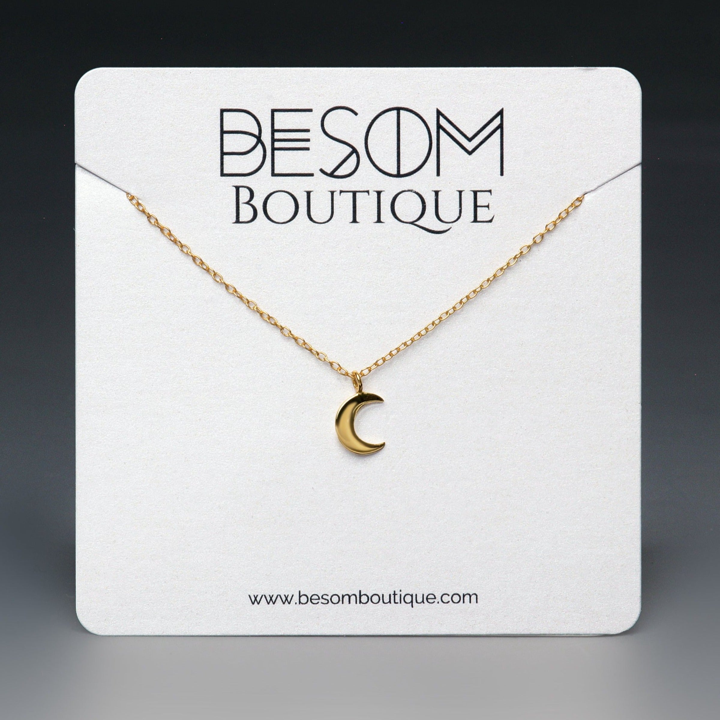 Golden Moon Necklace Besom Boutique
