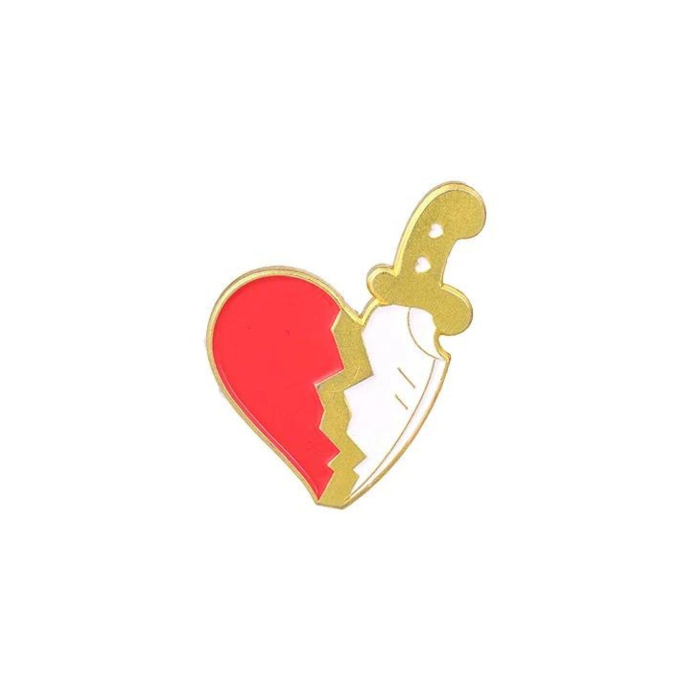 Knife Through the Heart Enamel Pin Besom Boutique