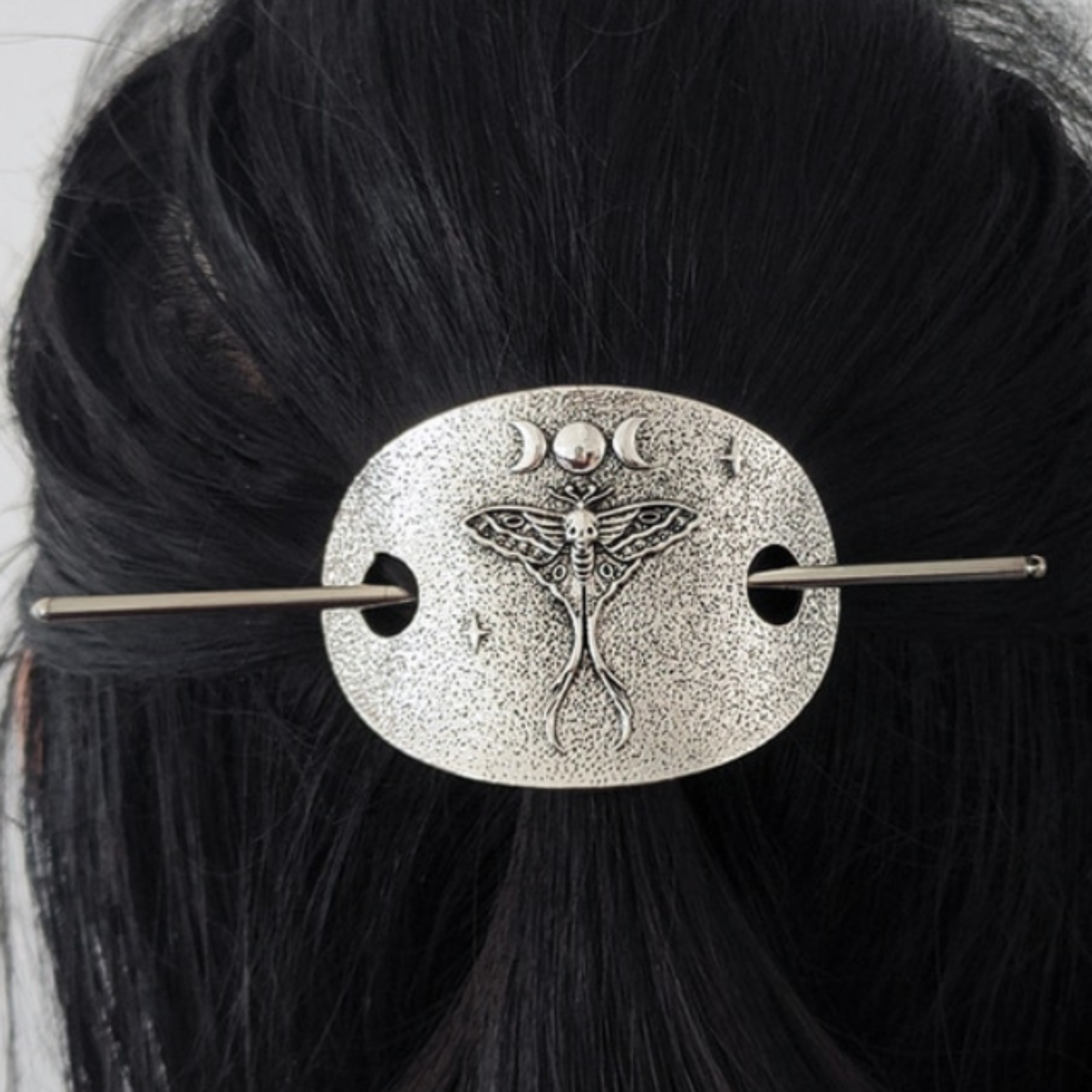 Moon Goddess Moth Hair Pin Besom Boutique