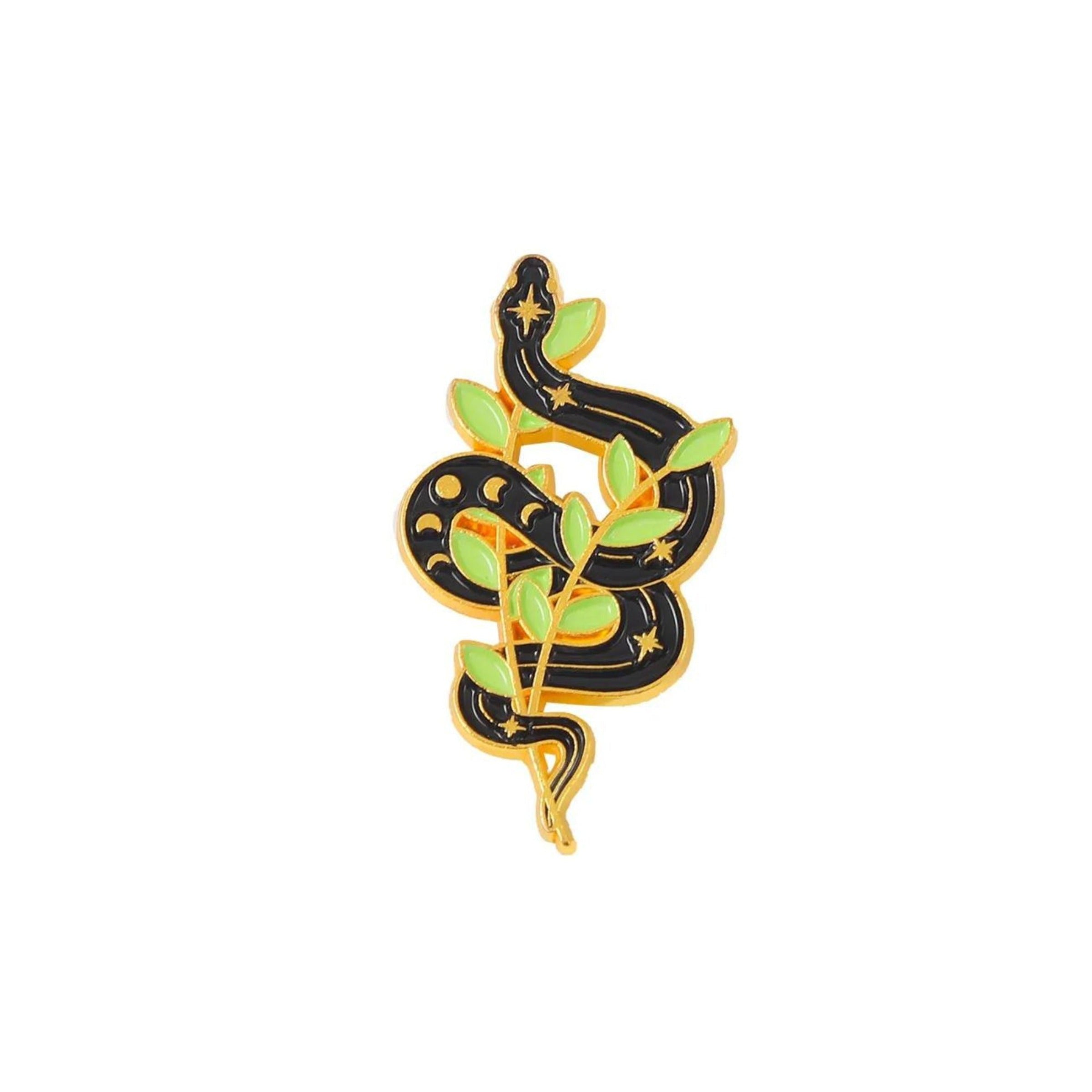Serpent and Vine Enamel Pin Besom Boutique