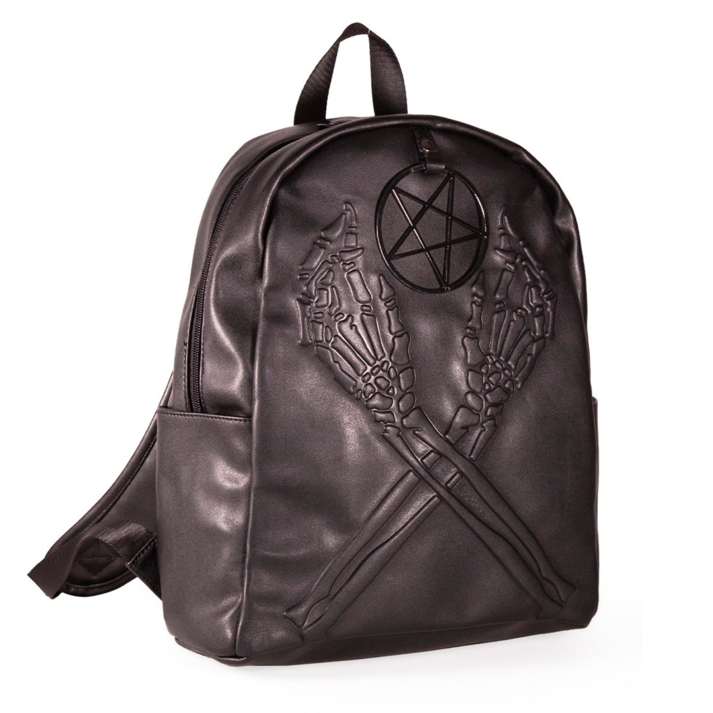 Skeleton Embossed Pentacle Backpack Besom Boutique