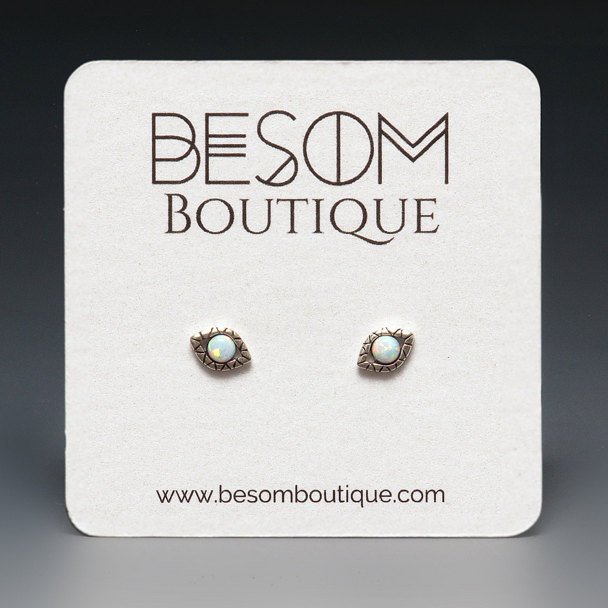 Snake Eye Stud Earrings in Fire Snow Besom Boutique