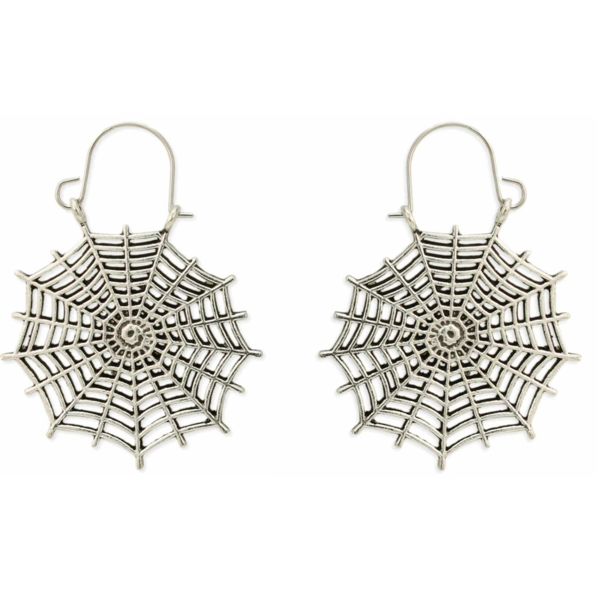 Spiders Web Hoop Earrings Besom Boutique