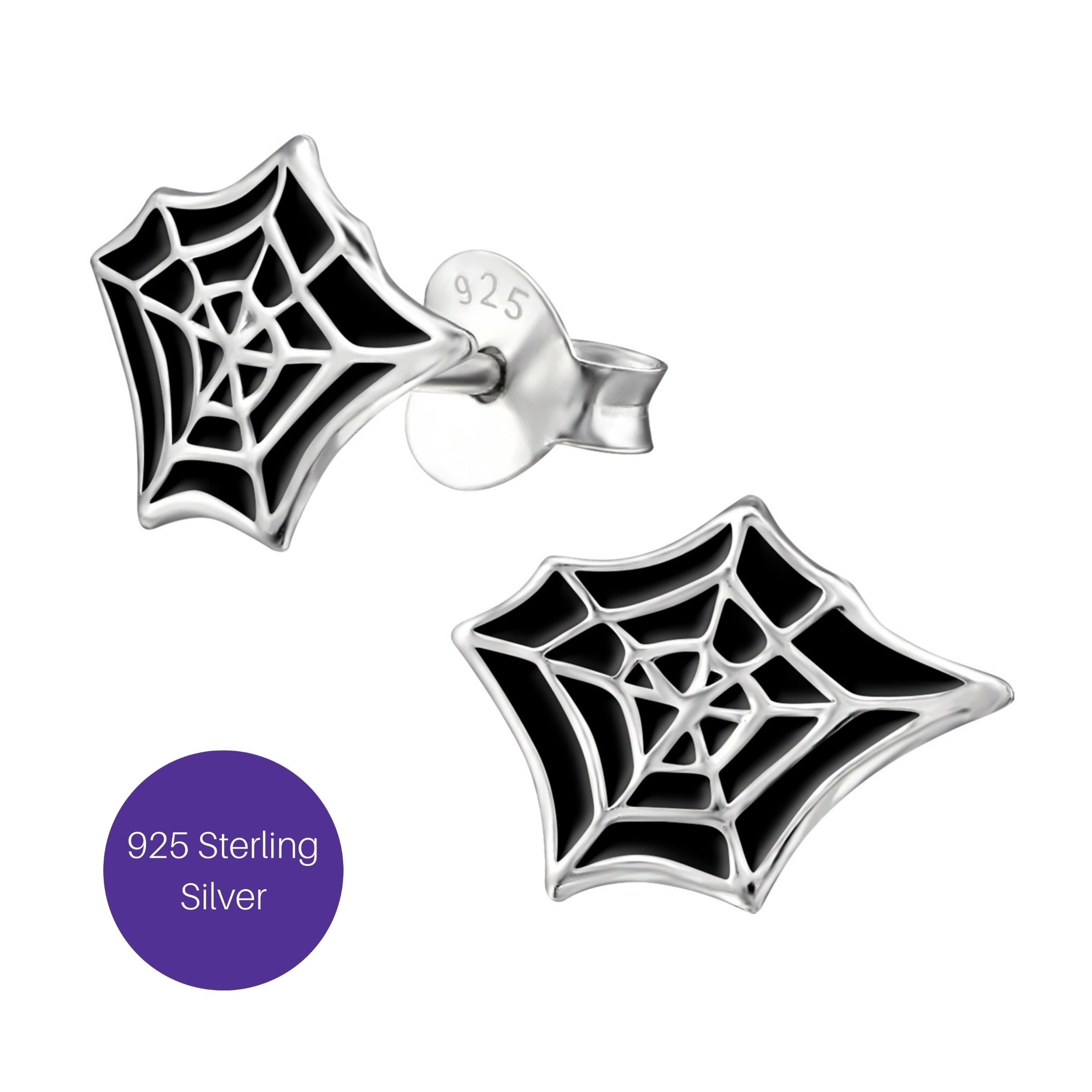 Spiders Web Stud Earrings Besom Boutique