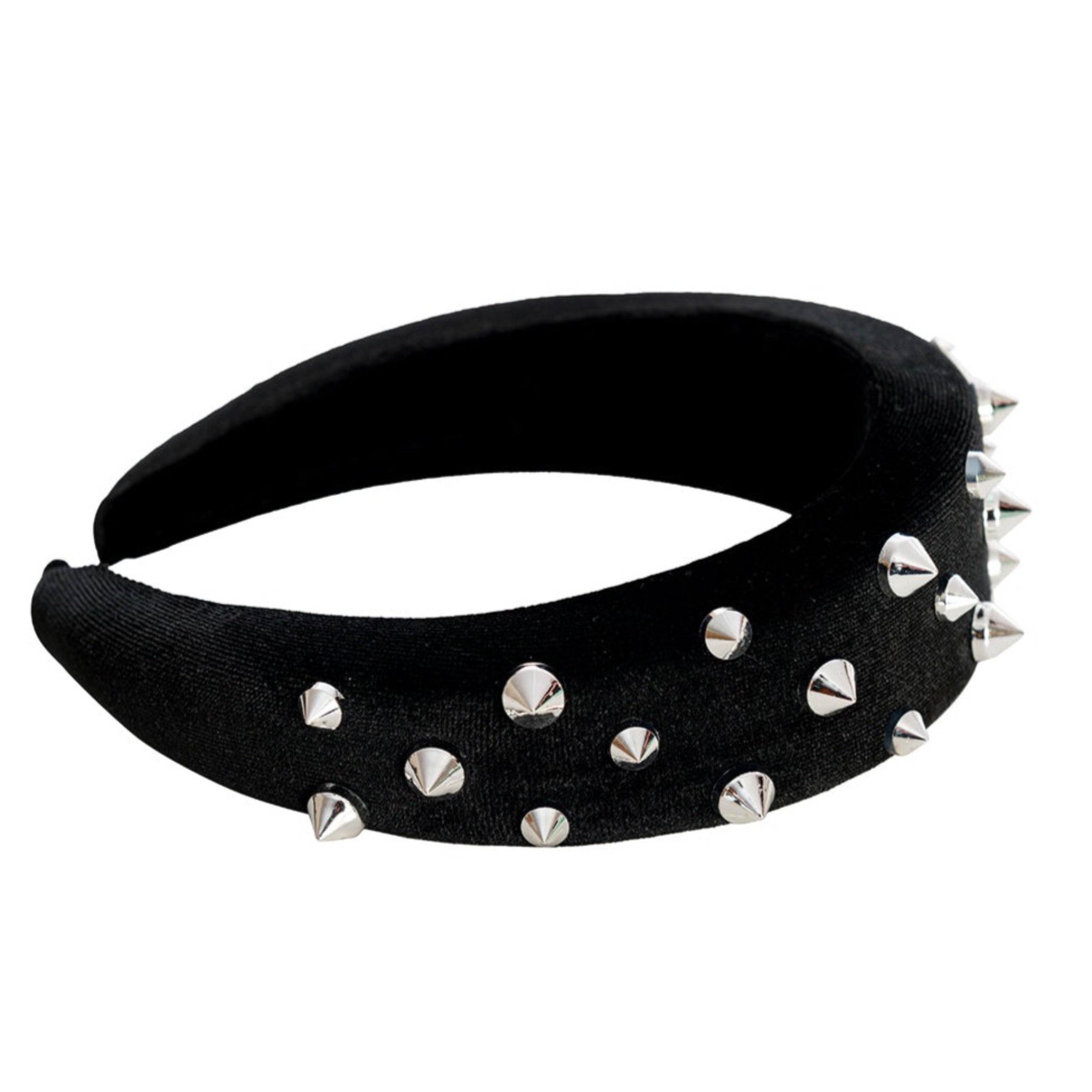 Spiked Velvet Headband Besom Boutique