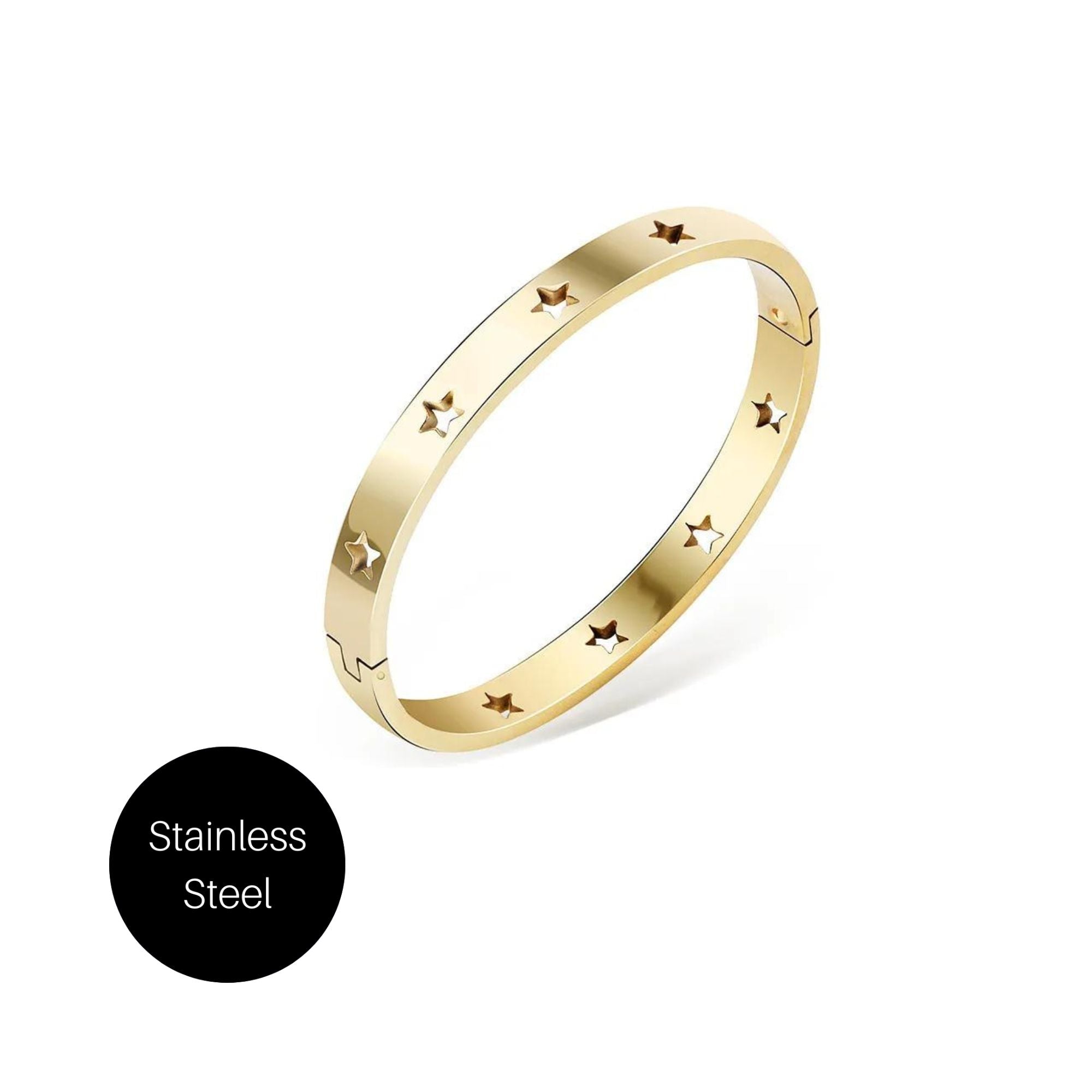 Star Bangle Bracelet in Gold Besom Boutique