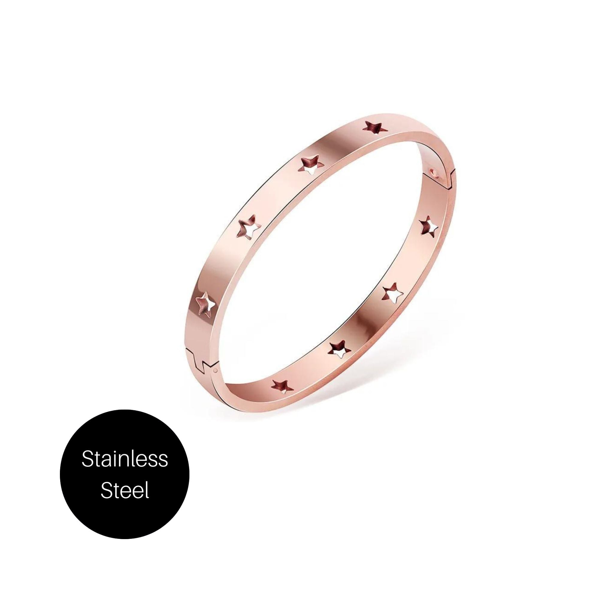 Star Bangle Bracelet in Rose Gold Besom Boutique