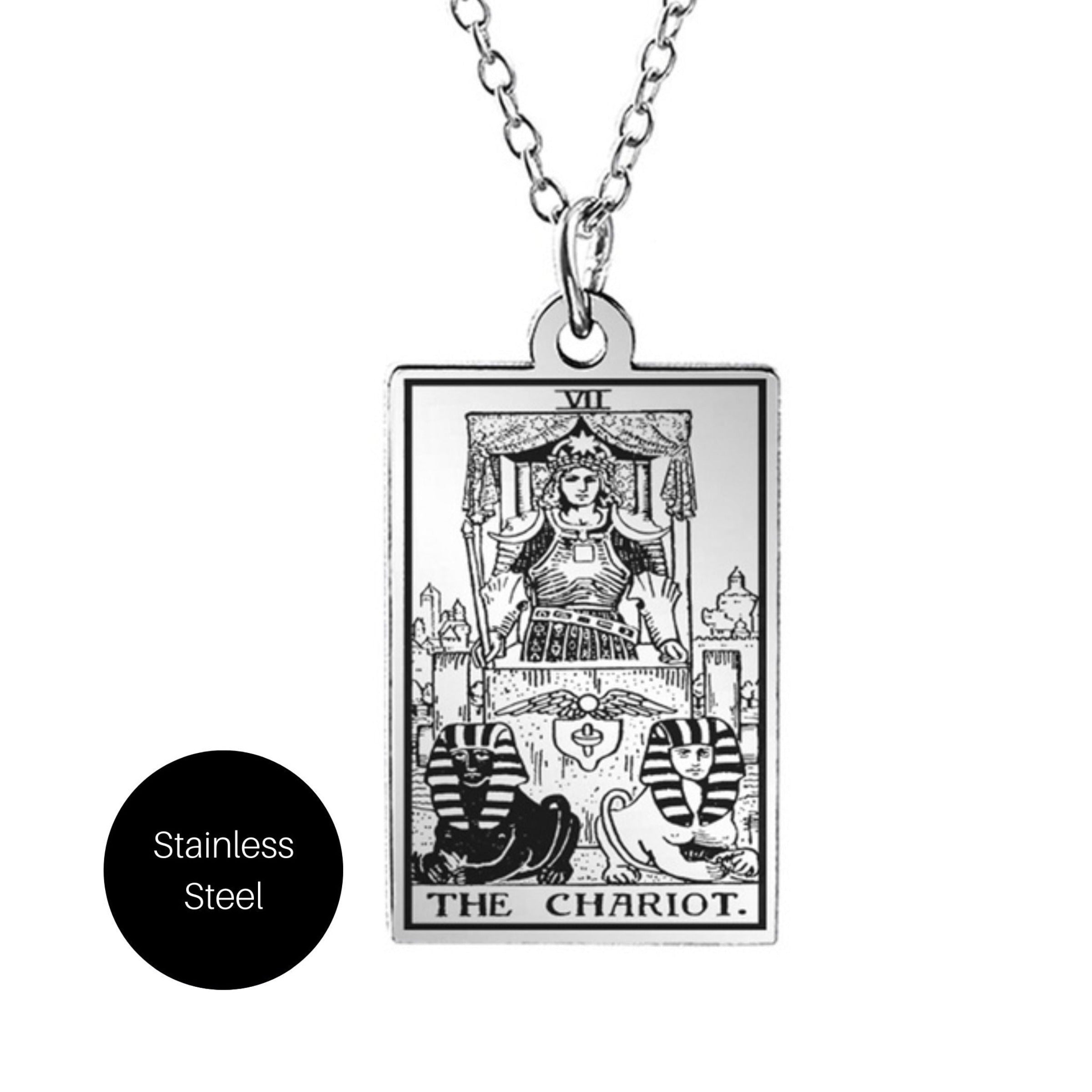 The Chariot- Tarot Card Necklace Besom Boutique