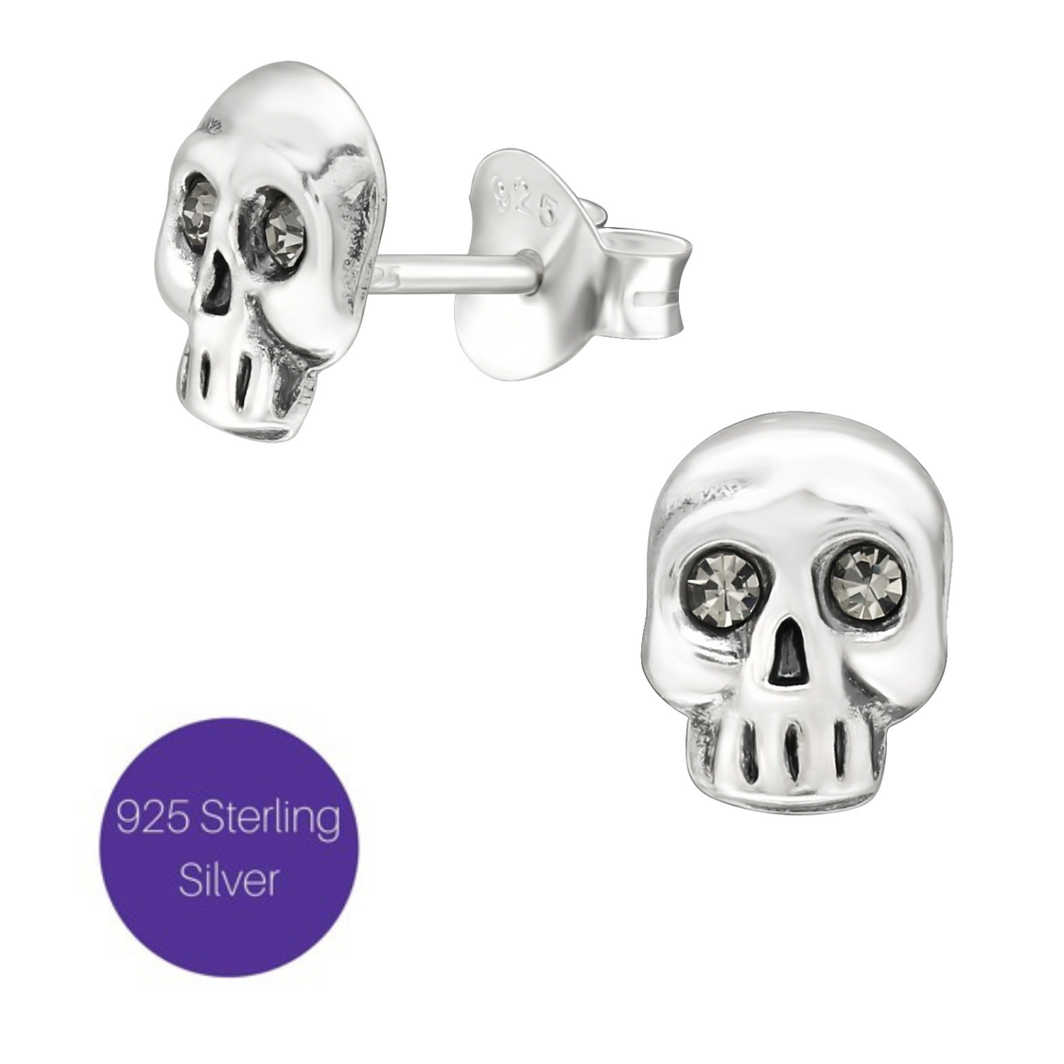 Crystal Skull Studs