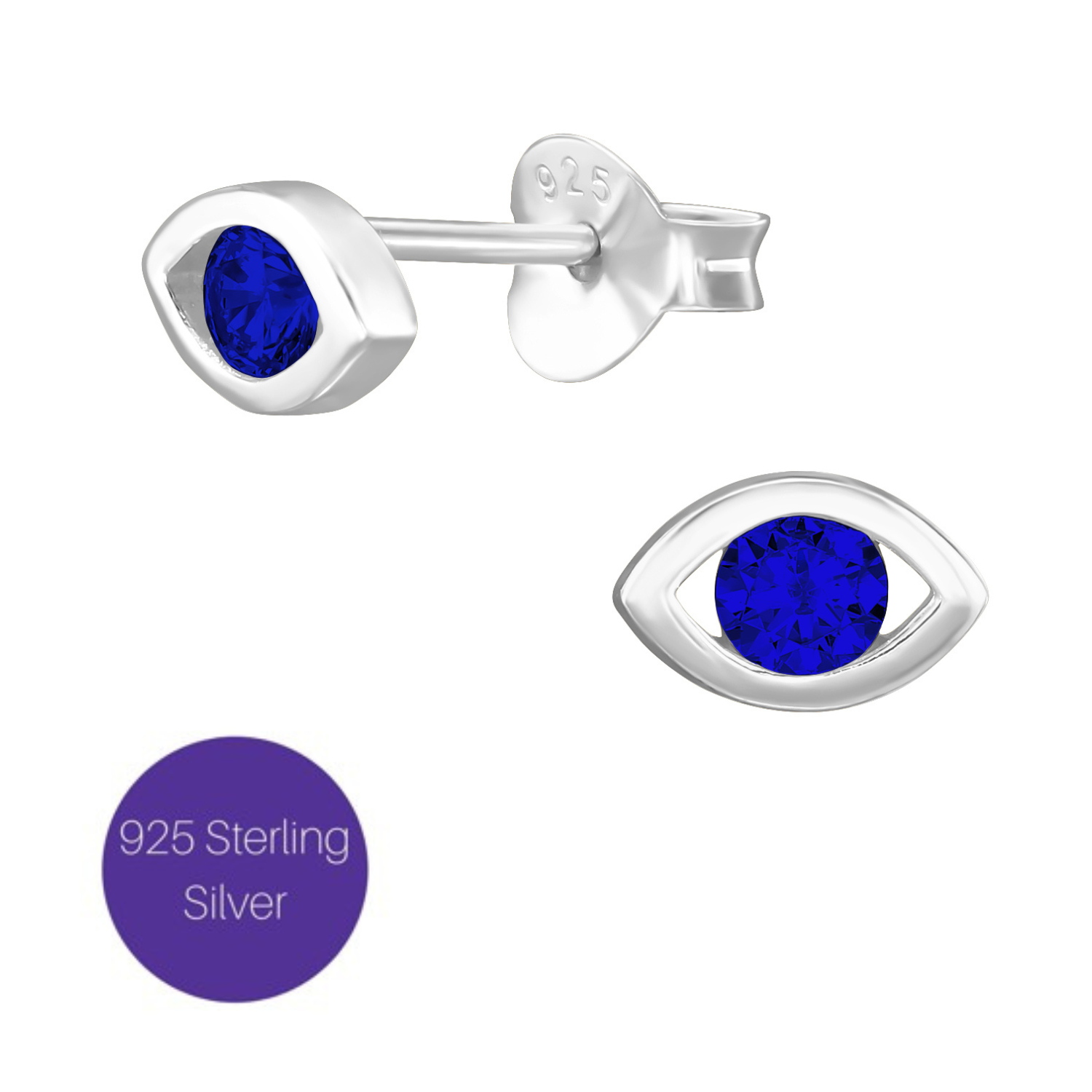 Evil Eye Crystal Studs
