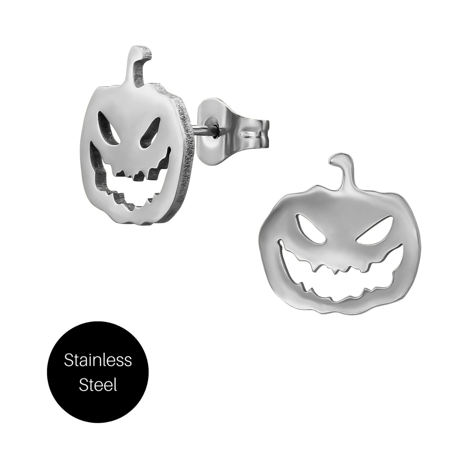 Pumpkin King Studs in Steel
