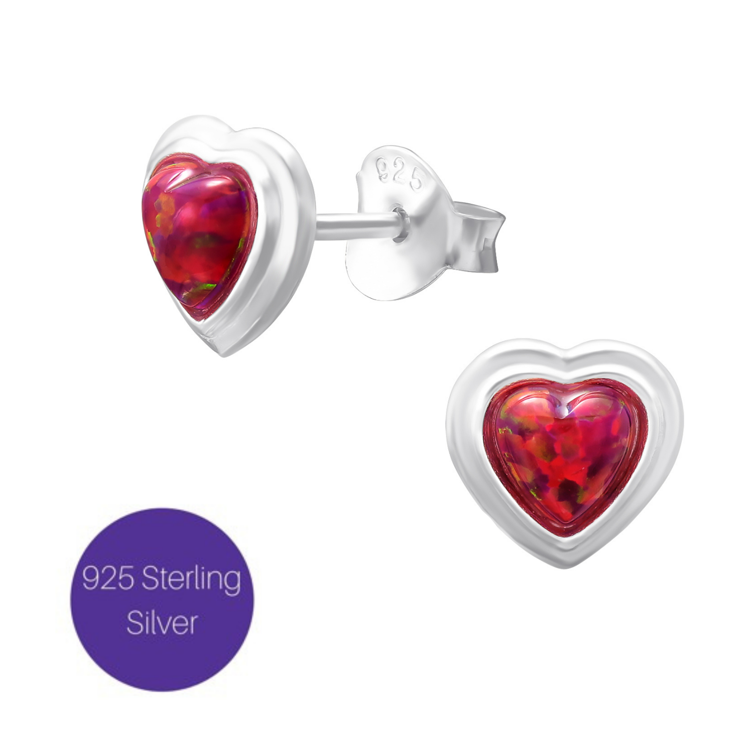 90s Heart Studs