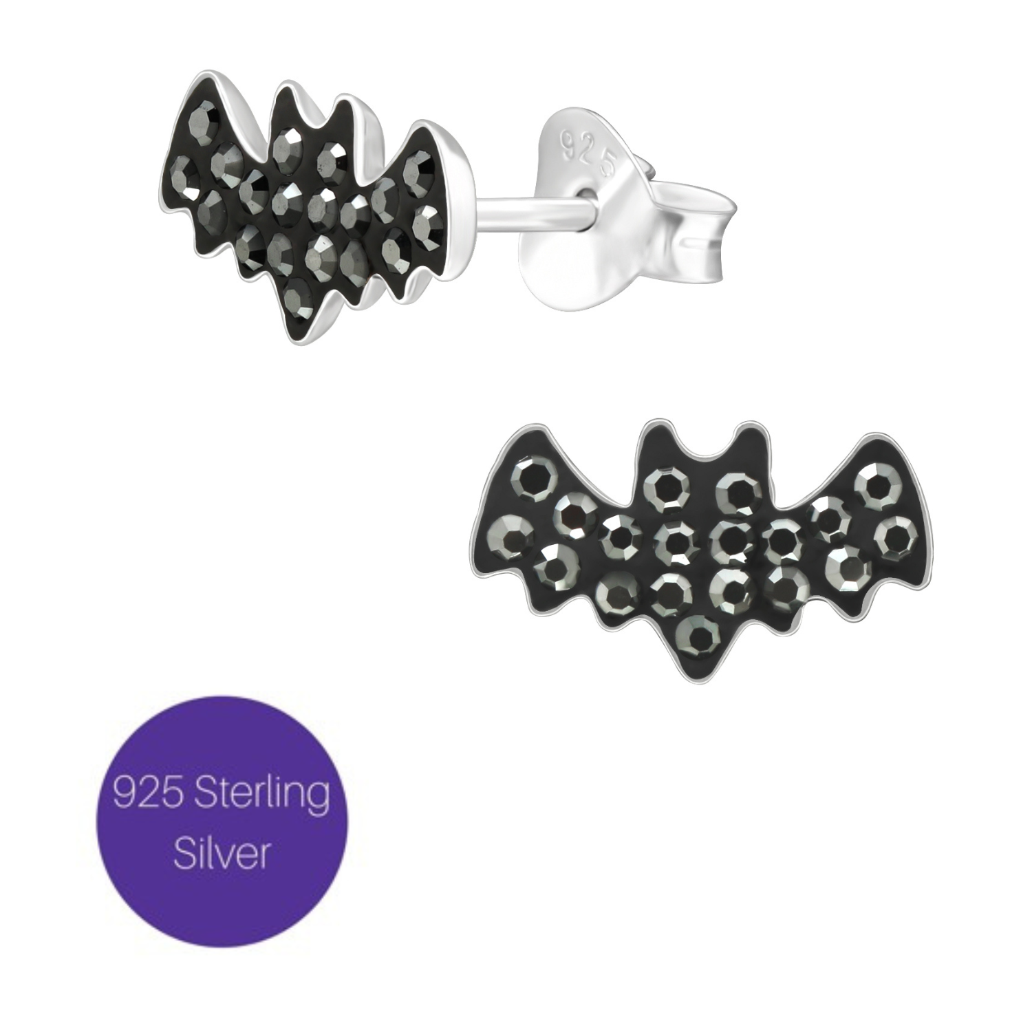 Crystal Bat Studs