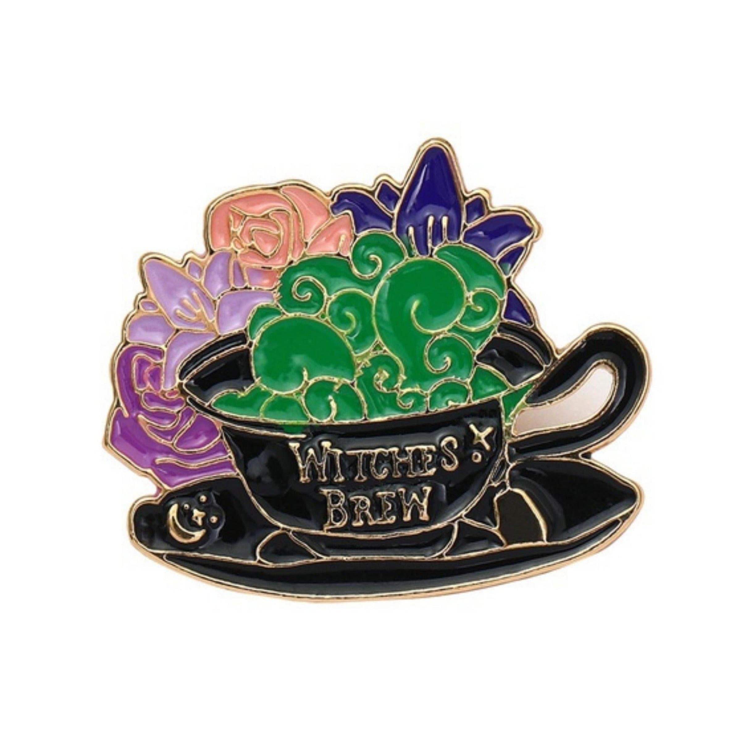 Witches Brew Enamel Pin Besom Boutique