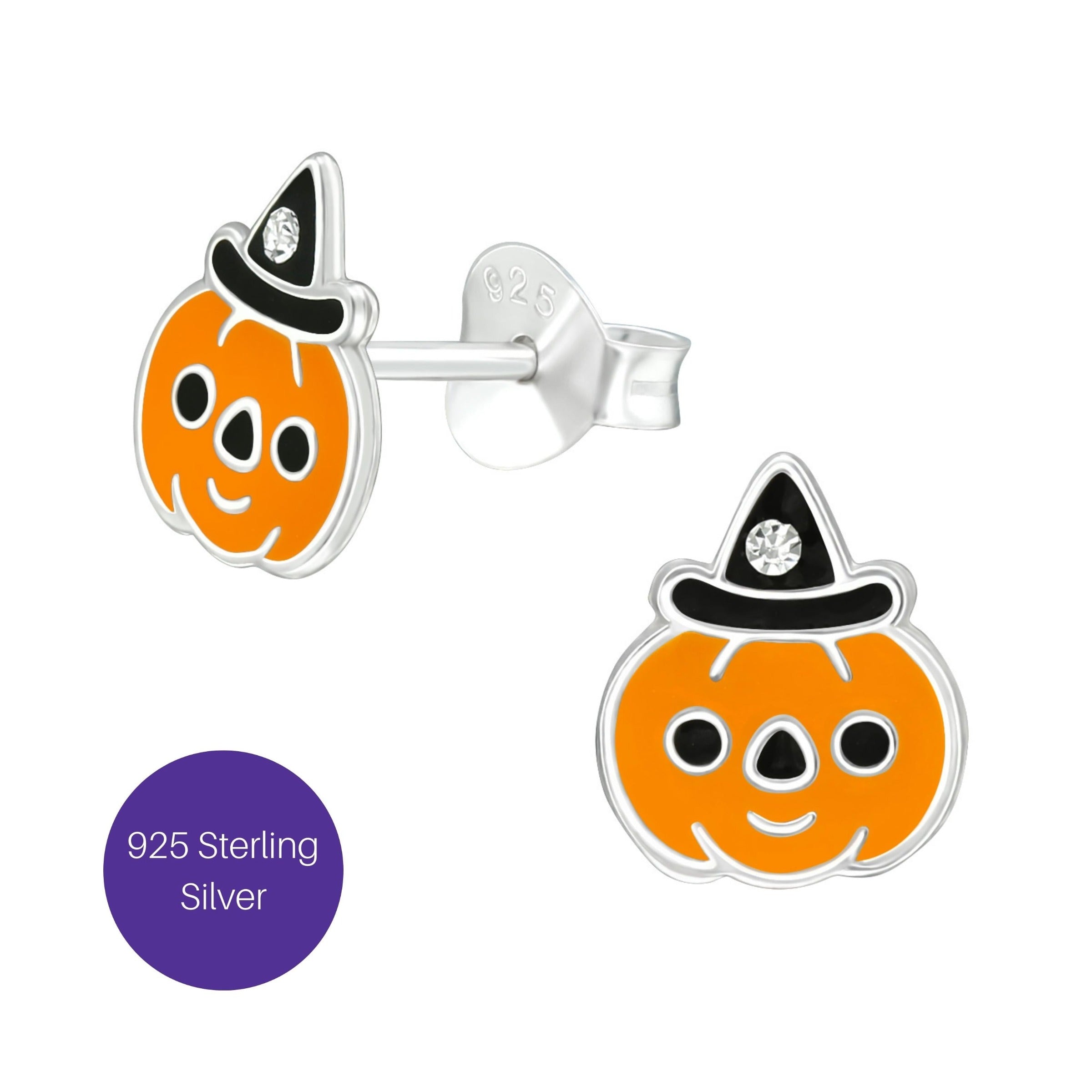 Witchy Pumpkin Stud Earrings Besom Boutique