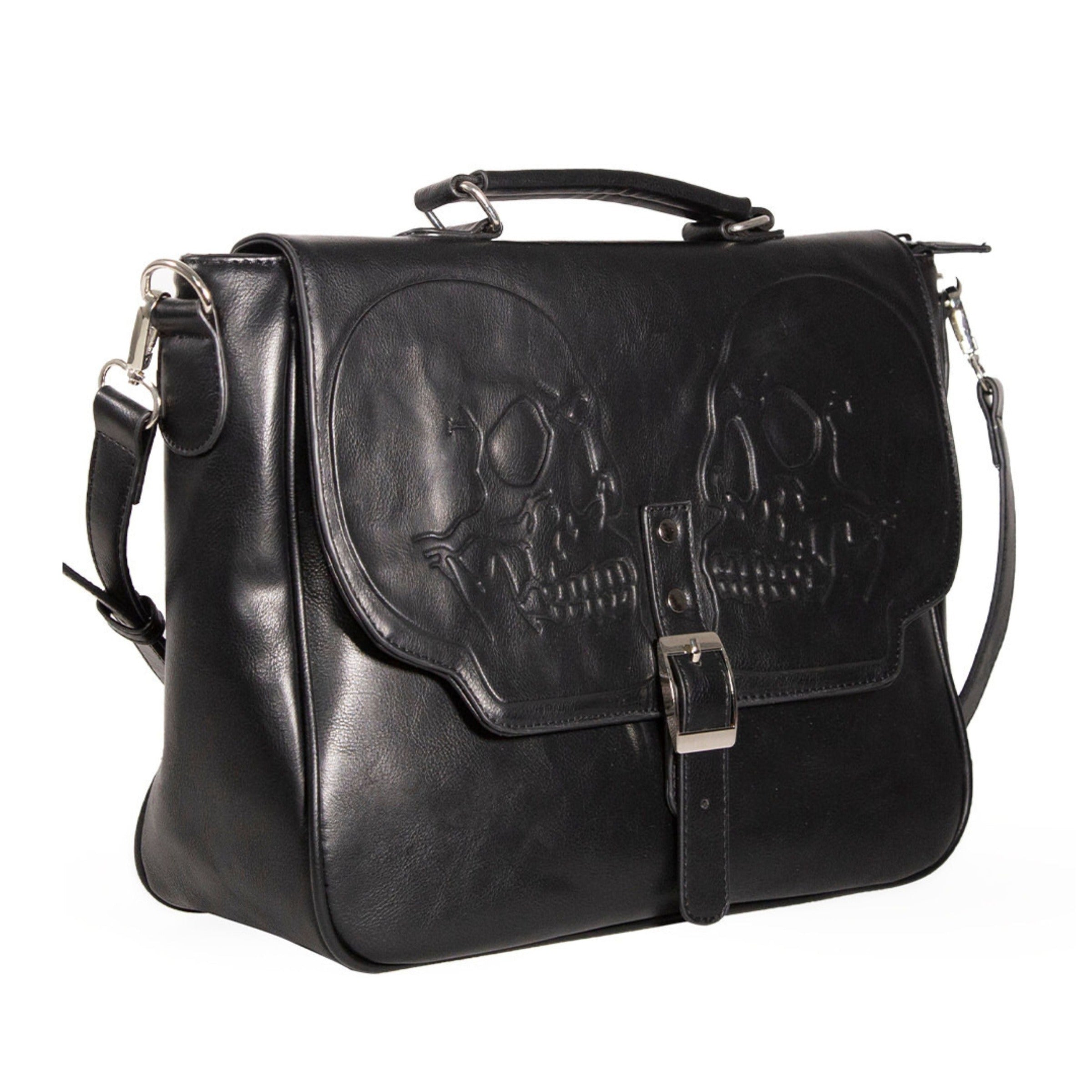 Skull Embossed Bookbag