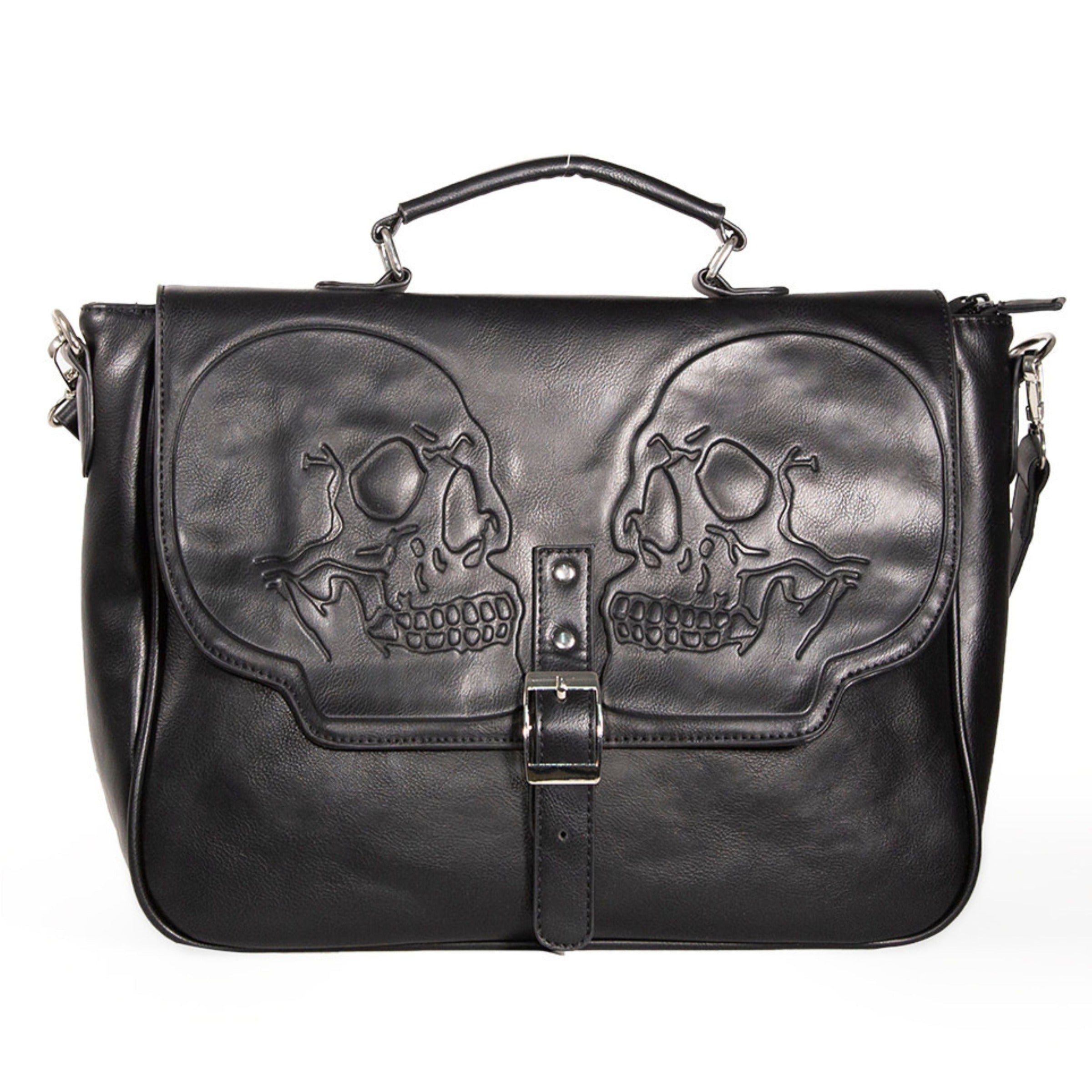 Skull Embossed Bookbag