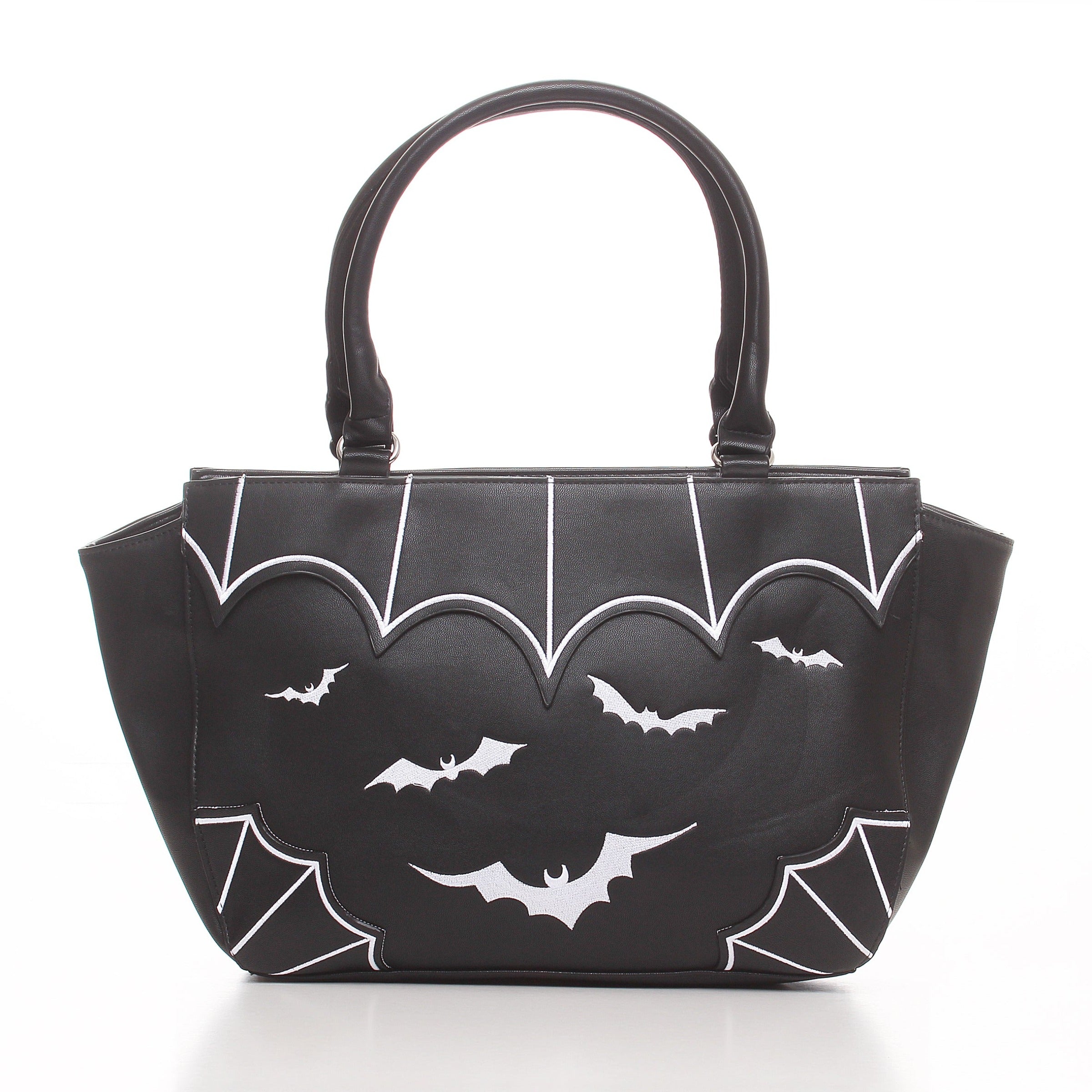 Embroidered Batty Shoulder Bag